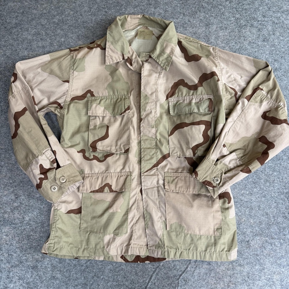 Desert Camo Jacket Mens Large Regular 3 Color Military BDU Field Coat USA‎ Army